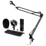 Auna cm001b kit micro v3 microphone à condensateur perchette noir Auna cm001b kit micro v3 microphone à condensateur perchette noir