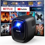 [auto focus / apps int�gr�e] vid�oprojecteur avec wifi et bluetooth 4k 1080p natif r�troprojecteur avec ...