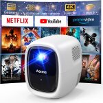 [auto focus / apps int�gr�e] vid�oprojecteur avec wifi et bluetooth 4k 1080p natif r�troprojecteur avec ...