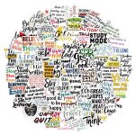 Autocollants de citations de vie inspirantes, autocollants de expressions de motivation, pour valise, ...