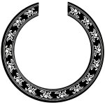 Autocollant de dcalque de rosace pour les pices de guitare classique acoustique noir + argent
