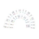 Autocollants en silicone pour clavier de piano 61 touches avec etiquettes de lettres colores pour un ...