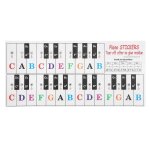 Autocollant de touche de piano orgue electronique clavier universel notation transparente autocollant ...