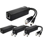 Av - ps12 lot de 4 adaptateurs rpartiteurs poe 12 v dc ieee 802. 3af, 10 / 100 mbps, pour camra ip ...