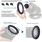 Bague de filtre d'appareil photo 43 mm vers 58 mm, adaptateur d'objectif, changer la taille du filtre ... Bague de filtre d'appareil photo 43 mm vers 58 mm, adaptateur d'objectif, changer la taille du filtre ...