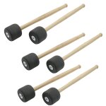 Baguettes de batterie en caoutchouc mousse gris de 12, 8 pouces, baguettes de grosse caisse, baguettes ...