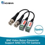 Balun vido de vidosurveillance en plastique abs, 10 pices, accessoires de vidosurveillance, metteurs ...