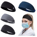 Bandeaux de protection pour oreilles avec boutons - elastiques antid�rapants pour le sport, le quotidien ...