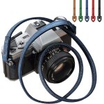 Bandoulire ou tour de cou en cuir vritable pleine fleur pour appareil photo. [o131]