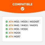 Bandz ath - bandeau amlior pour audio technica ath m50x / m50xbt / m50 / m40x / m40 / m40fs / m30x ...