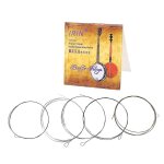 Banjo string 5 cordes banjo en acier inoxydable enduit dalliage de cuivre fil cordes - yu