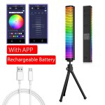 Barre de lumire d'ambiance rgb, contrle par application 3d, musique, commande vocale, kit de lampe ...