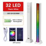 Barre lumineuse rvb a charge led, musique active par le son, lampes vocales 514 up, lampe d'ambiance, ...