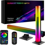 Barre lumineuse rvb, eukee lot de 2 rgb bureau, barre lumineuse intelligente avec diffrents effets de ...