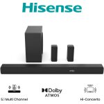 Barre de son 5. 1 ch 580 w dolby atmos hisense ax5100q