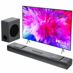 Barre de son hiwill a312 3. 1. 2 dolby atmos 400w tv home cinma - avec caisson 5. 25 ; - noir