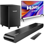 Barre de son pour smart tv avec dolby atmos, barre de son 2. 1 avec basses profondes pour tlv urs / ...