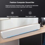 Barre de son stéréo filaire usb 3d avec lumière respiratoire a led bleue pour haut - parleurs de télévision ... Barre de son stéréo filaire usb 3d avec lumière respiratoire a led bleue pour haut - parleurs de télévision ...