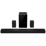 Barre de son tcl q85h pro dolby atmos 7. 1. 4 ch noir avec caisson de basses sans fil