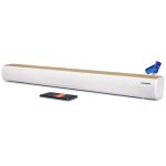 Barre de son thomson sb401bt blanche et bois ¿ bluetooth, hdmi arc, usb, optique, audio tv am�lior�, ...