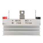 Base de dissipateur thermique en aluminium, pont redresseur monophas, diode 75a 1000v