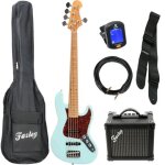 Basse electrique fazley sunset series jellyfish 5 - instrument 5 cordes en tilleul - manche erable torr�fi� ...