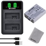 Batmax lp - e5 batterie et chargeur avec type c port pour type c port for canon eos 450d, eos 500d, eos ...