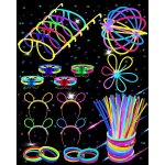 Btons lumineux party set - 100x enfants - avec connecteur - dcoration et accessoires de fte, [multiple] ...