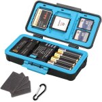 Batterie pour appareil photo et �tui pour carte m�moire, �tui de protection rigide antichoc professionnel ...