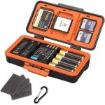 Batterie pour appareil photo et �tui pour carte m�moire, �tui de protection rigide antichoc professionnel ...