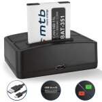 Batterie + double chargeur (usb) pour nb - 11l nb - 11lh / canon ixus 125 hs, 127 hs, 130, 132, 133, ...