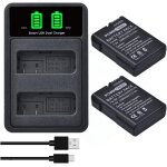Batterie en - el14a en - el14 1500 mah + double chargeur avec port usb et type c pour appareil photo ...