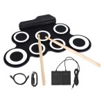 Batterie electrique portable a 7 pads avec connectivit� usb et audio, id�ale pour les d�butants et les ...