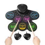 Batterie electronique - vevor - batterie electronique table - avec 7 pads - double pdale - prise casque ...