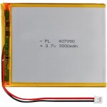 Batterie lipo 3, 7 v 3000 mah 407090 lithium - ion polymre avec connecteur 2p - ph avec grille de 2, ...