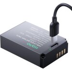 Batterie lp - e12, batterie de remplacement usb - c 750 mah lp - e12 compatible avec canon eos - m, eos ...