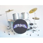 Batterie miniature tama argent avec accessoire 15 cm