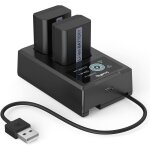 Batteries de rechange pour appareil photo et chargeur d'ecran lcd (lot de 2), compatible avec np - fw50 ...