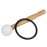 Batteur a maillet en caoutchouc pour bol chantant en cristal, manche en bois, son professionnel, batteur ...