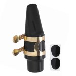Bec de saxophone alto en abs avec capuchon et boucle en métal, coussinets d'anche, instruments de musique ... Bec de saxophone alto en abs avec capuchon et boucle en métal, coussinets d'anche, instruments de musique ...