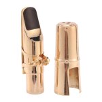 Bec de saxophone saxophone alto doré avec capuchon et ligature pièces dâ¿instruments de musique Bec de saxophone saxophone alto doré avec capuchon et ligature pièces dâ¿instruments de musique