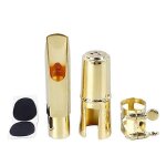 Bec de saxophone alto multifonctionnel en métal doré pour la pratique 5c Bec de saxophone alto multifonctionnel en métal doré pour la pratique 5c