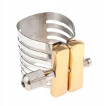 Bec de saxophone alto a rglage par vis, ligature de saxophone tnor en mtal argent