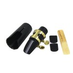 Bec de saxophone soprano en plastique avec boucle de capuchon en m�tal embouchure d'anche patchs pads ...