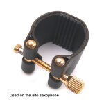Bec de saxophone ténor avec clip de fixation en cuir, accessoires de bec de saxophone, 1 pièce Bec de saxophone ténor avec clip de fixation en cuir, accessoires de bec de saxophone, 1 pièce