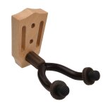 Beech wood guitar wall mount hanger wall hook holder support avec barres de scolarisation en fer pour ...