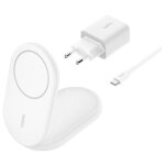 Belkin boostcharge casques, smartphone blanc usb recharge sans fil charge rapide intrieure