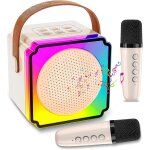 Best mini karaoke machine with 2 wireless microphones, portable karaoke machine, voice changing effects, ...