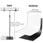 Bfollow - support d'arrire - plan en forme de t avec kit de toile de fond en pvc, accessoires de prise ...