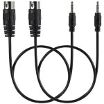 Bhhbb - 2 pcs câble audio midi mâle 5 din vers jack 3, 5mm aux trs mâle, 0, 5m 5 broches vers jack stéréo ... Bhhbb - 2 pcs câble audio midi mâle 5 din vers jack 3, 5mm aux trs mâle, 0, 5m 5 broches vers jack stéréo ...